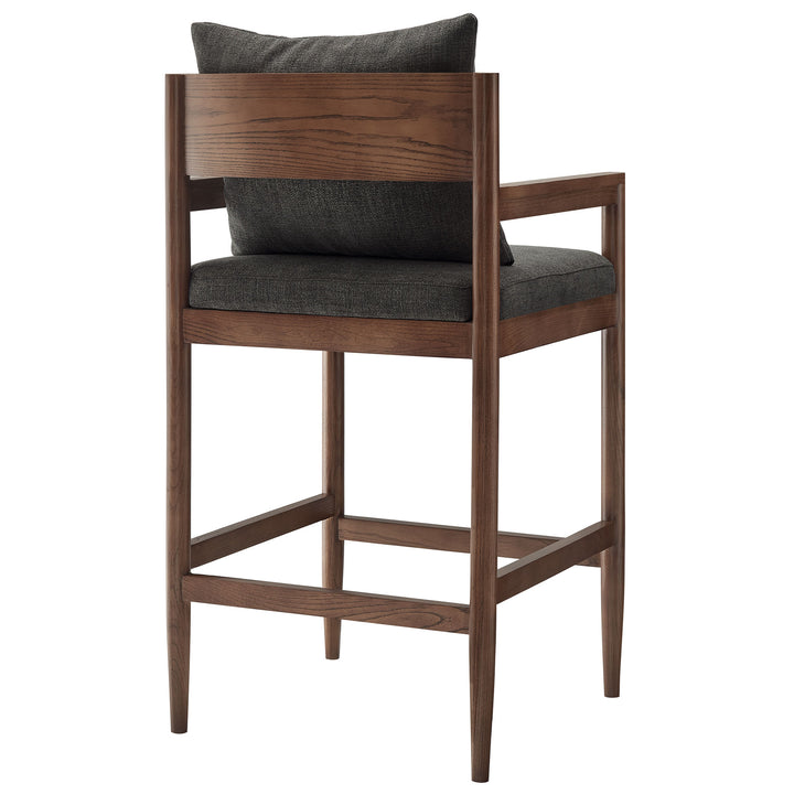 Remington Wood Bar Stool in Charcoal