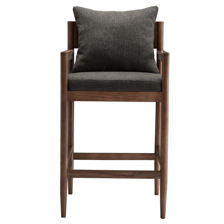 Remington Wood Bar Stool in Charcoal