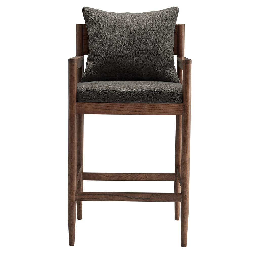 Remington Wood Bar Stool in Charcoal