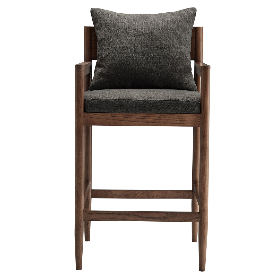 Remington Wood Bar Stool in Charcoal