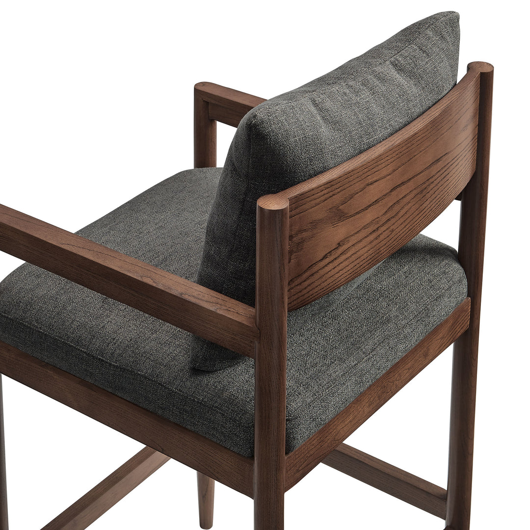 Remington Wood Bar Stool in Charcoal