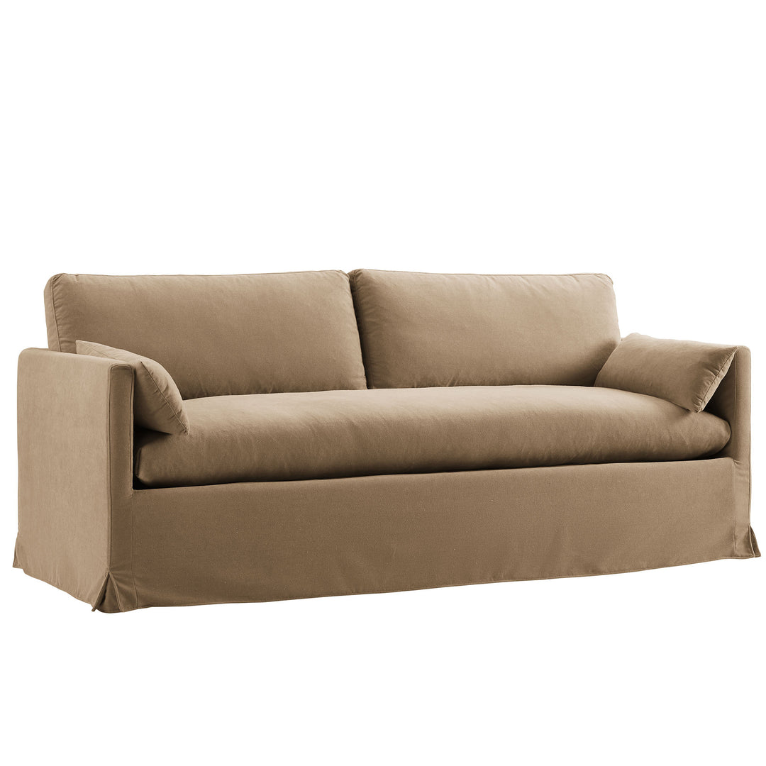 Wellfleet 85" Slipcovered Fabric Sofa in Almond