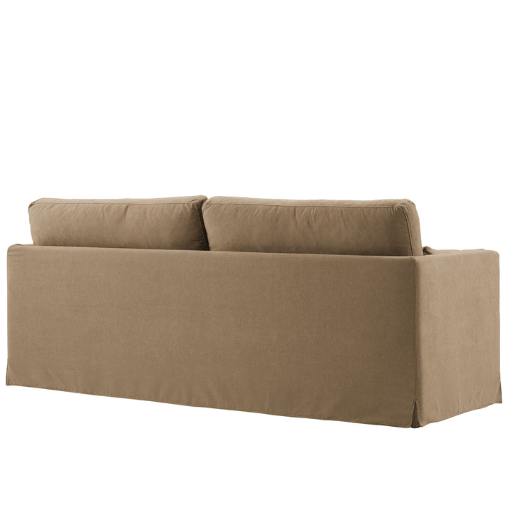 Wellfleet 85" Slipcovered Fabric Sofa in Almond