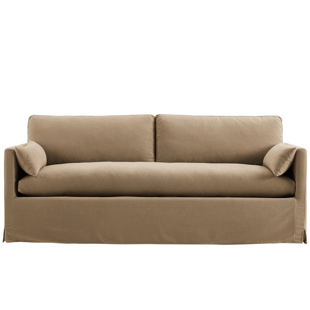 Wellfleet 85" Slipcovered Fabric Sofa in Almond