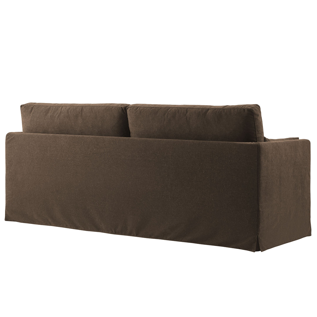 Wellfleet 85" Slipcovered Fabric Sofa in Cocoa