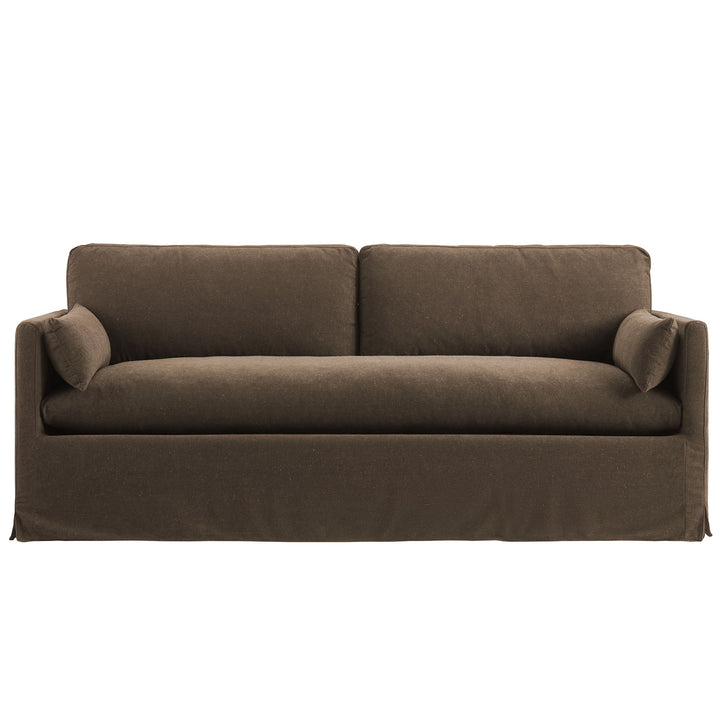 Wellfleet 85" Slipcovered Fabric Sofa in Cocoa