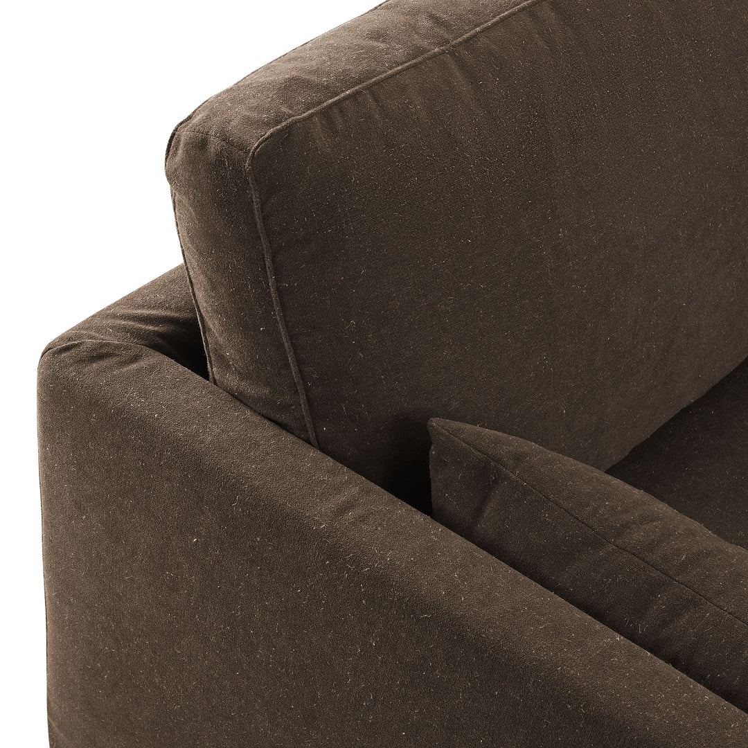 Wellfleet 85" Slipcovered Fabric Sofa in Cocoa