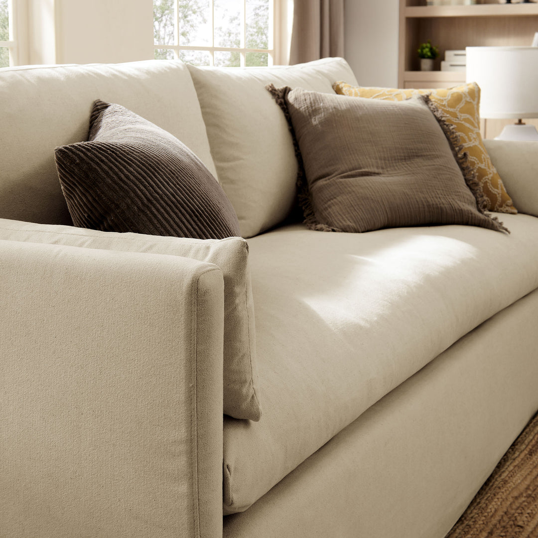 Wellfleet 85" Slipcovered Fabric Sofa in Linen