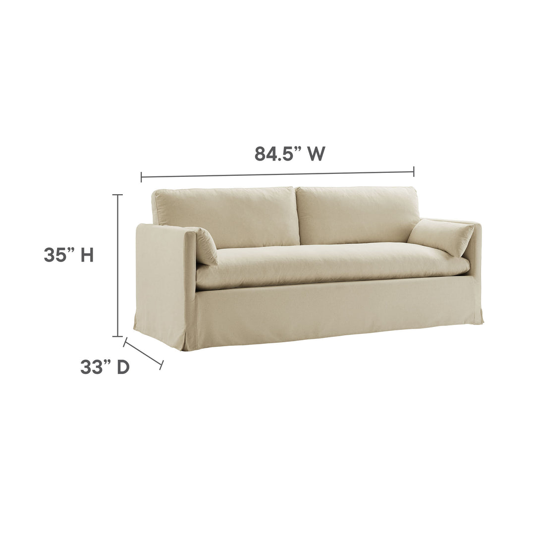 Wellfleet 85" Slipcovered Fabric Sofa in Linen