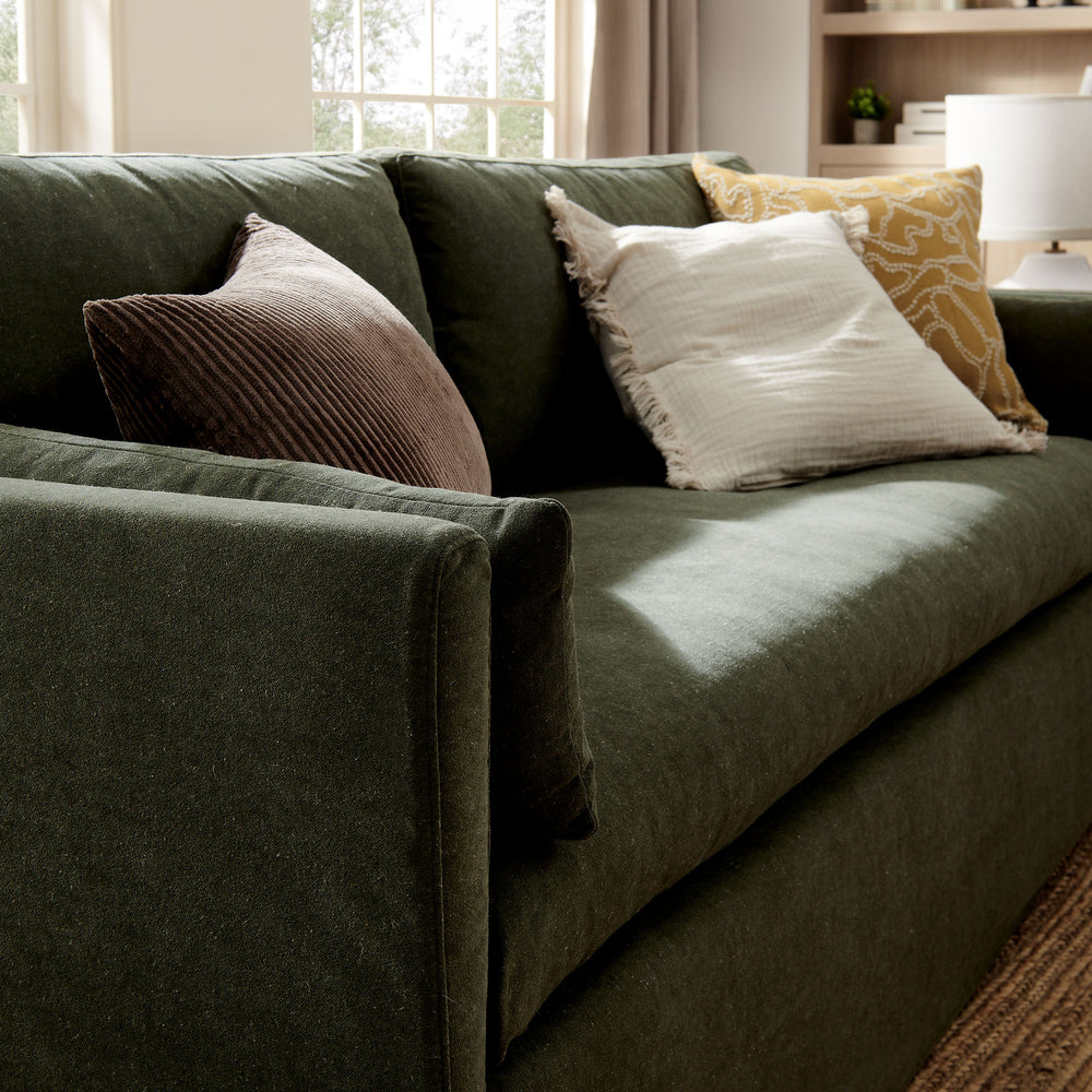 Wellfleet 85" Slipcovered Fabric Sofa in Sage