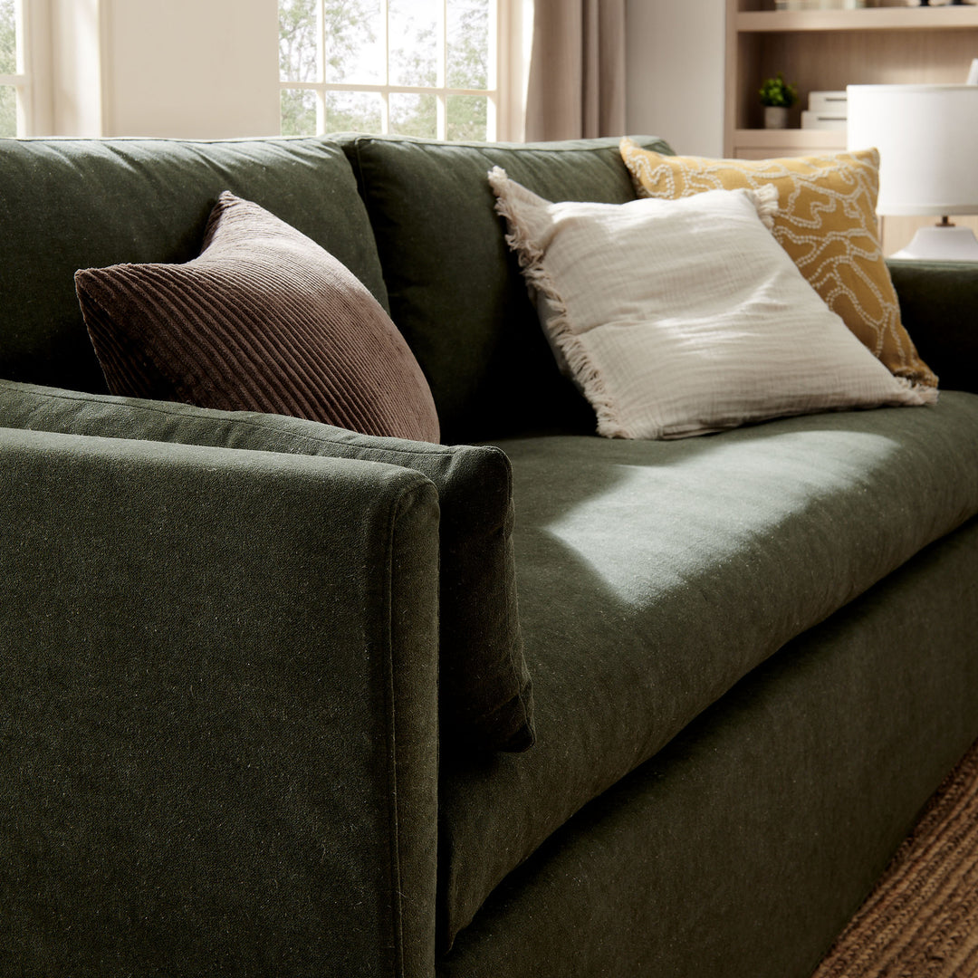 Wellfleet 85" Slipcovered Fabric Sofa in Sage