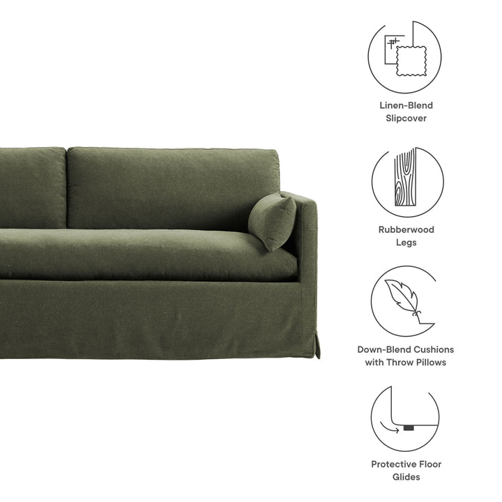 Wellfleet 85" Slipcovered Fabric Sofa in Sage