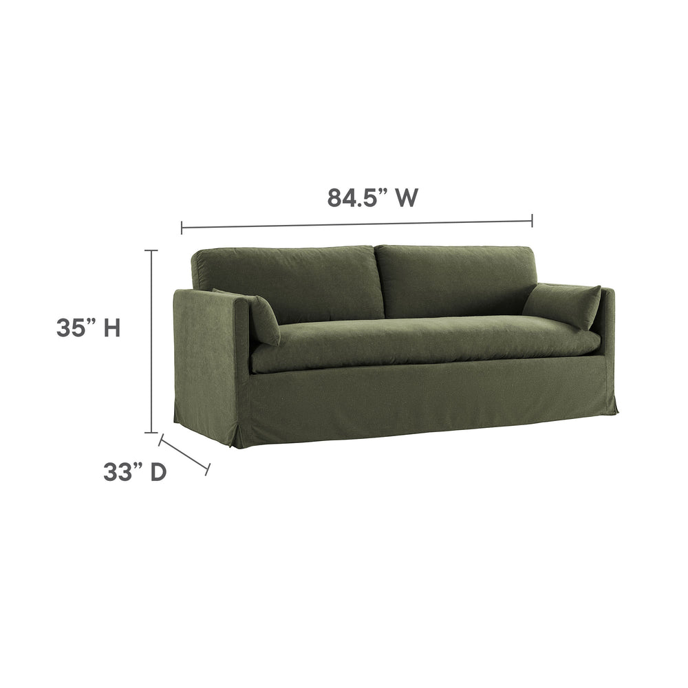 Wellfleet 85" Slipcovered Fabric Sofa in Sage