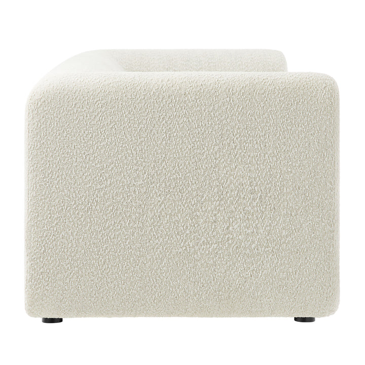 Leif 89" Boucle Upholstered Sofa in Pearl