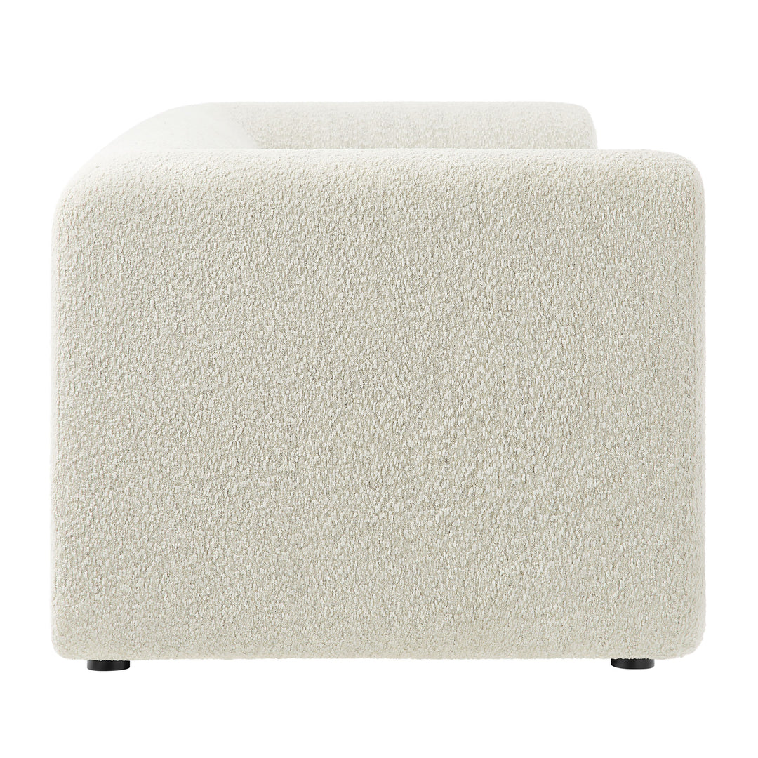 Leif 89" Boucle Upholstered Sofa in Pearl