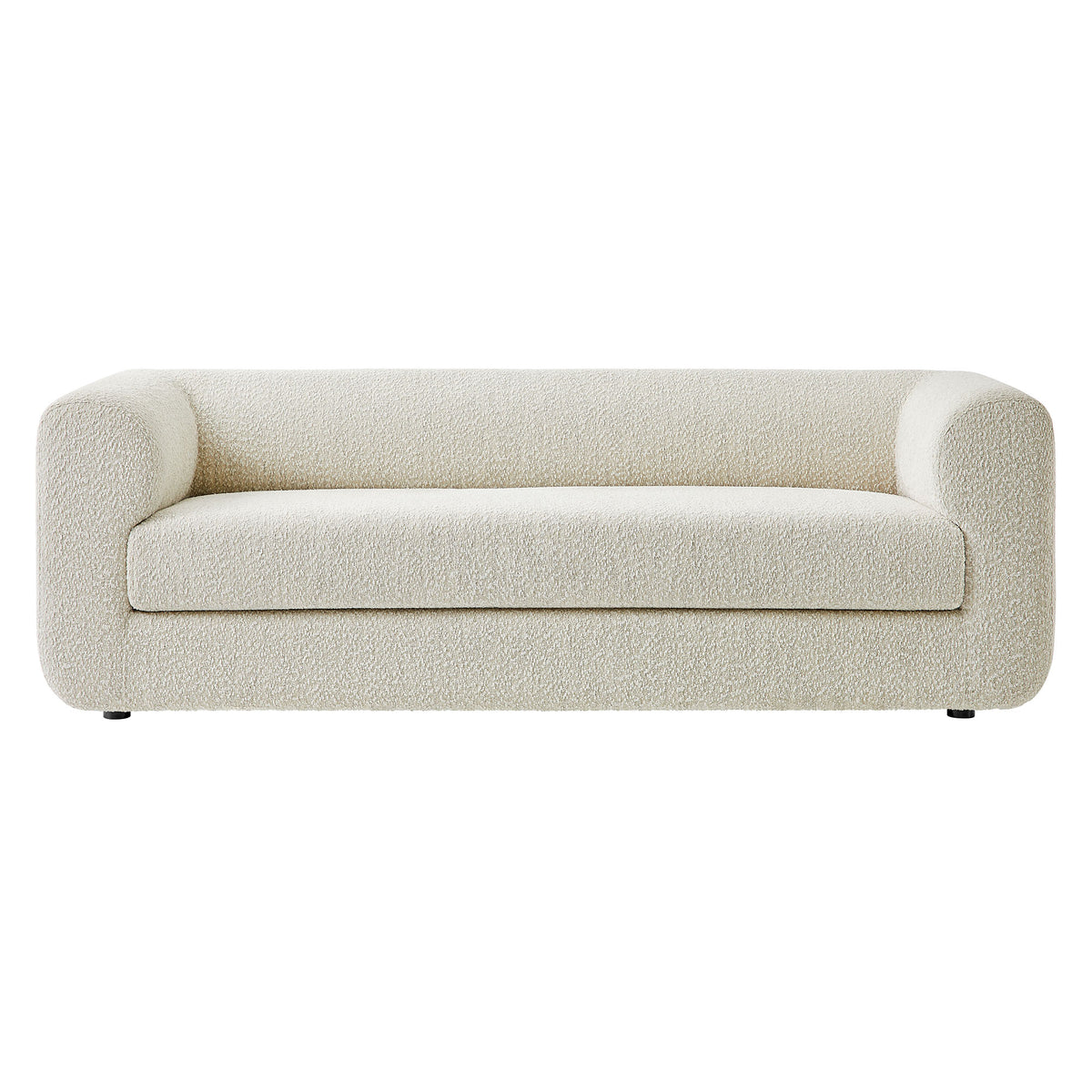 Leif 89" Boucle Upholstered Sofa in Pearl