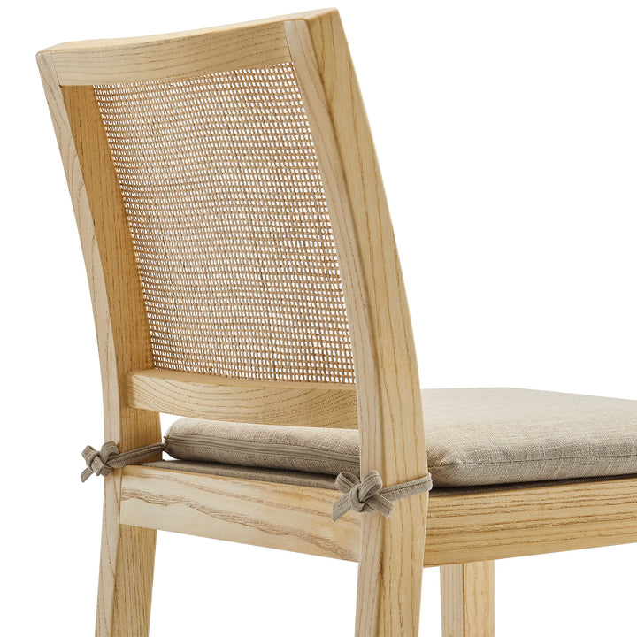 Ovard Wood and Rattan Counter Stool in Natural