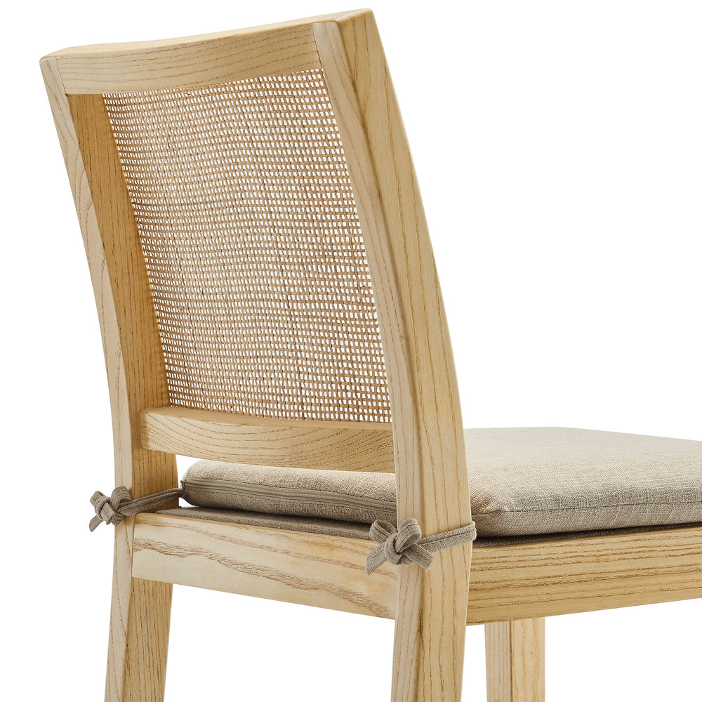 Ovard Wood and Rattan Counter Stool in Natural