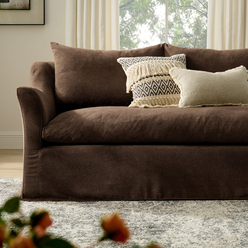 Somerset Sofa in Cocoa - fabric detail