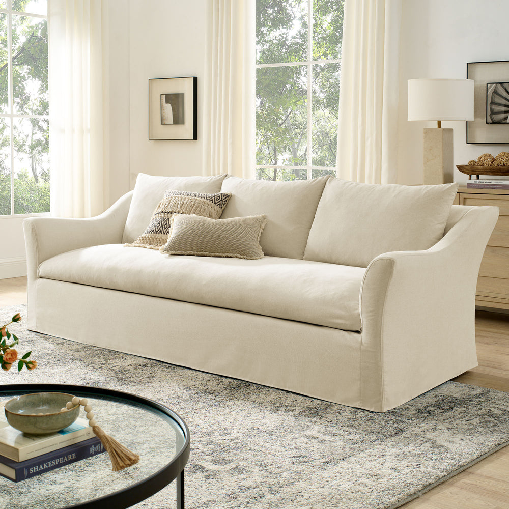 Somerset Sofa in Linen - back view