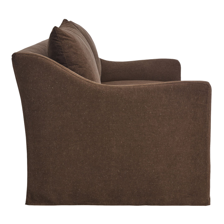 Somerset 70" Linen Blend Slipcovered Loveseat in Cocoa