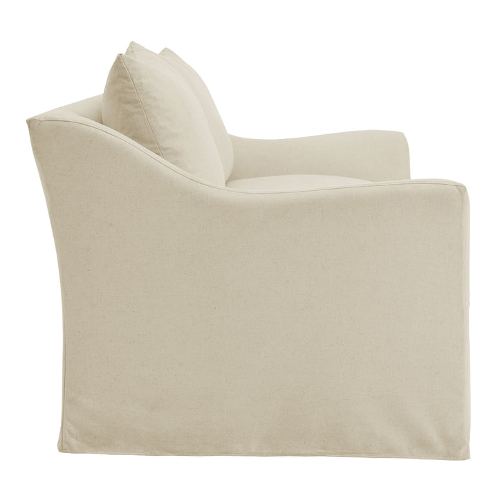 Somerset 70" Linen Blend Slipcovered Loveseat in Linen