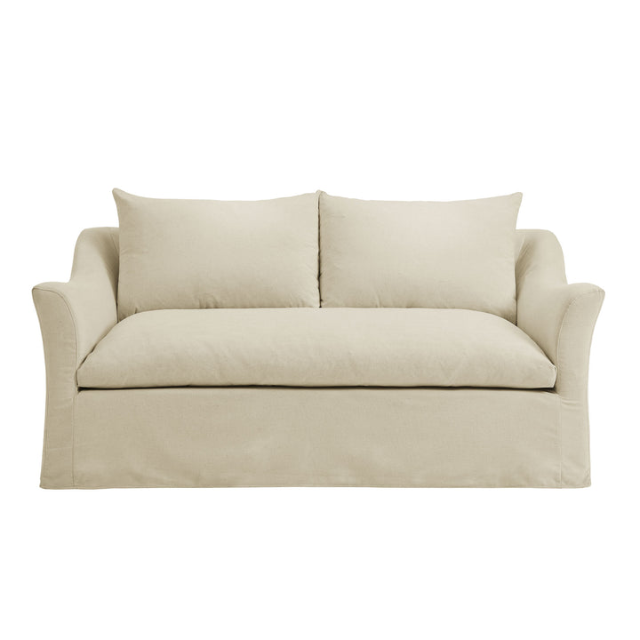 Somerset 70" Linen Blend Slipcovered Loveseat in Linen