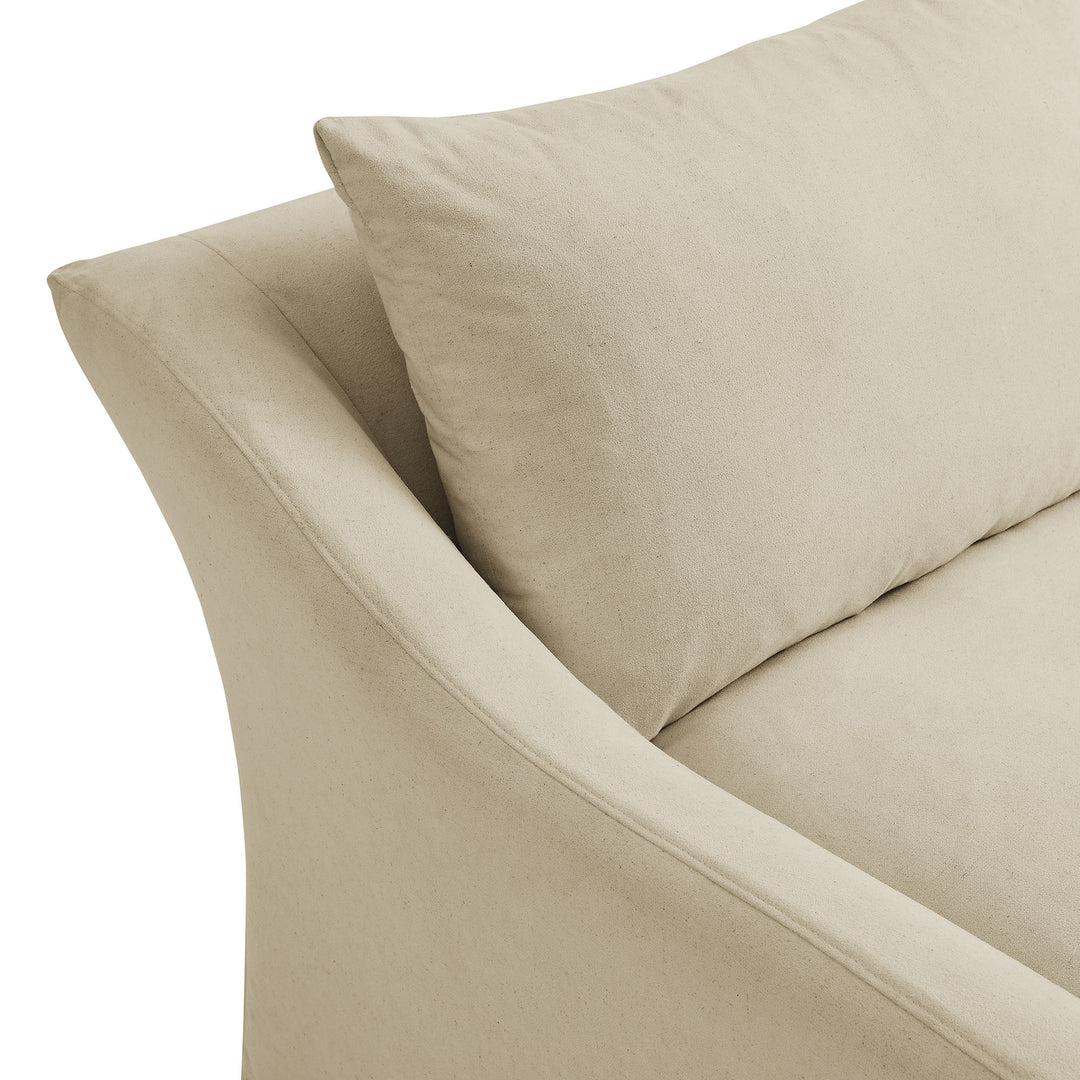 Somerset 70" Linen Blend Slipcovered Loveseat in Linen