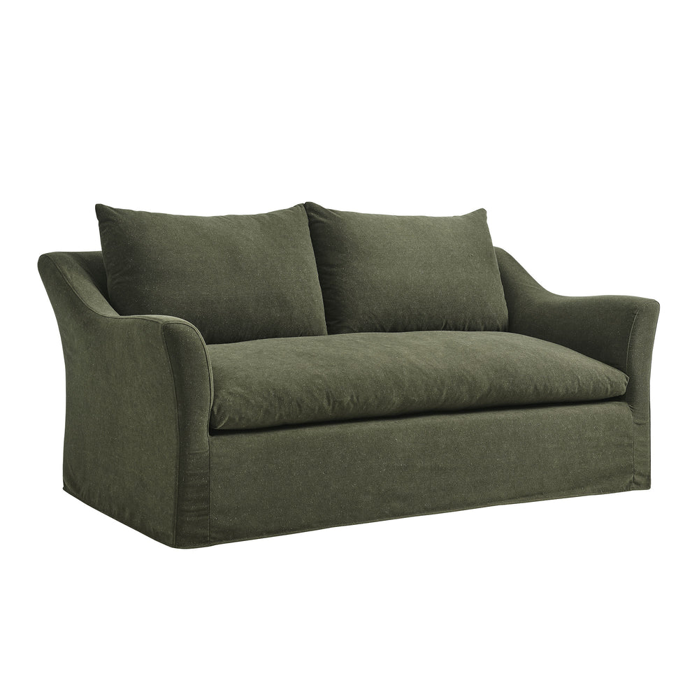 Somerset 70" Linen Blend Slipcovered Loveseat in Sage