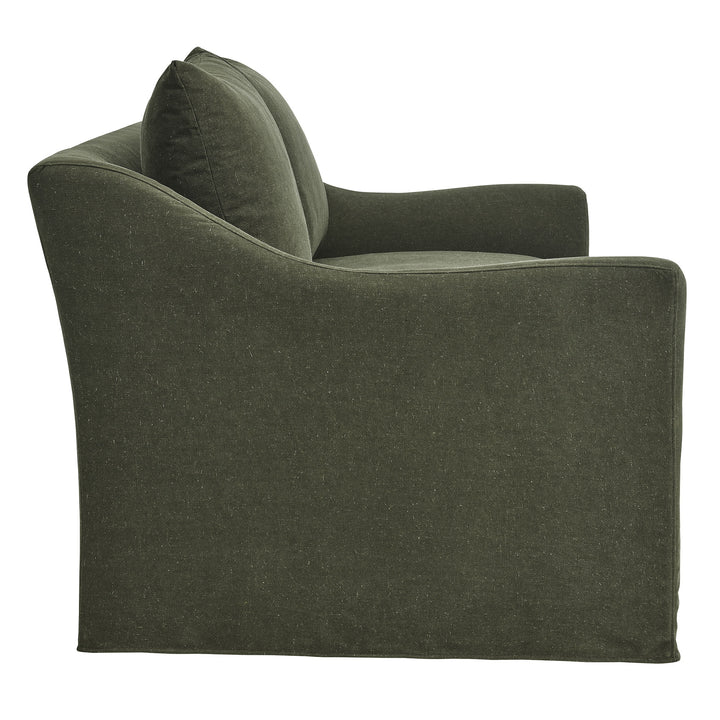 Somerset 70" Linen Blend Slipcovered Loveseat in Sage