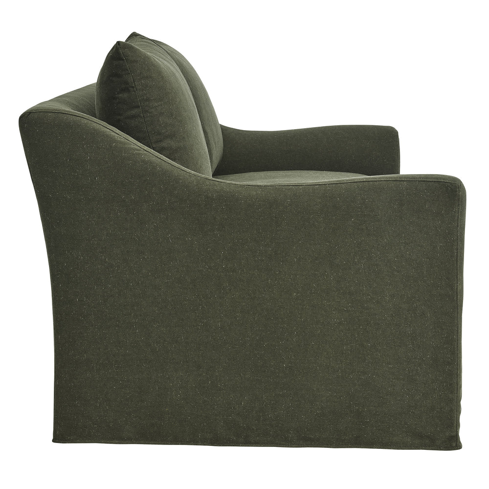 Somerset 70" Linen Blend Slipcovered Loveseat in Sage