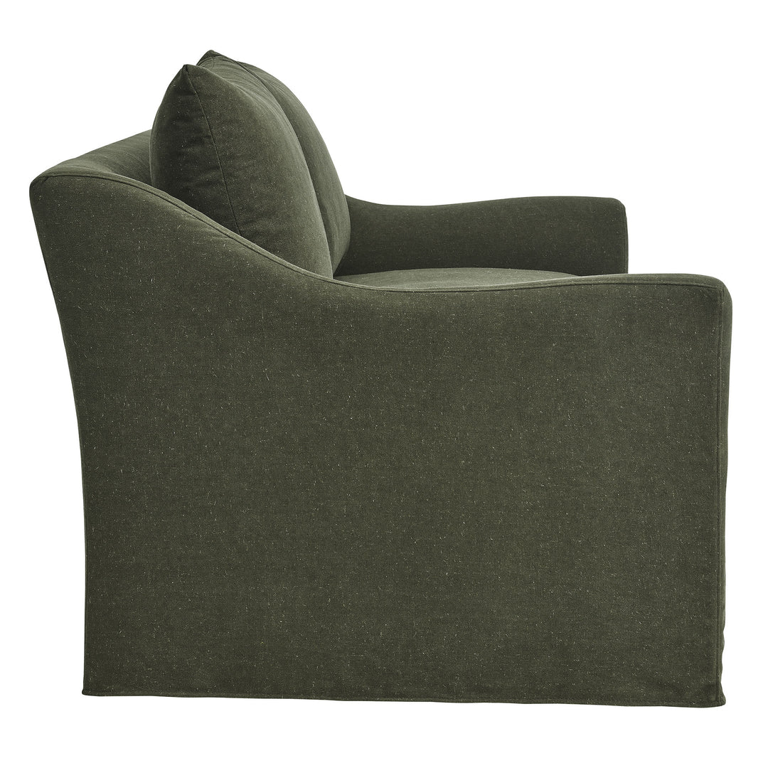 Somerset 70" Linen Blend Slipcovered Loveseat in Sage