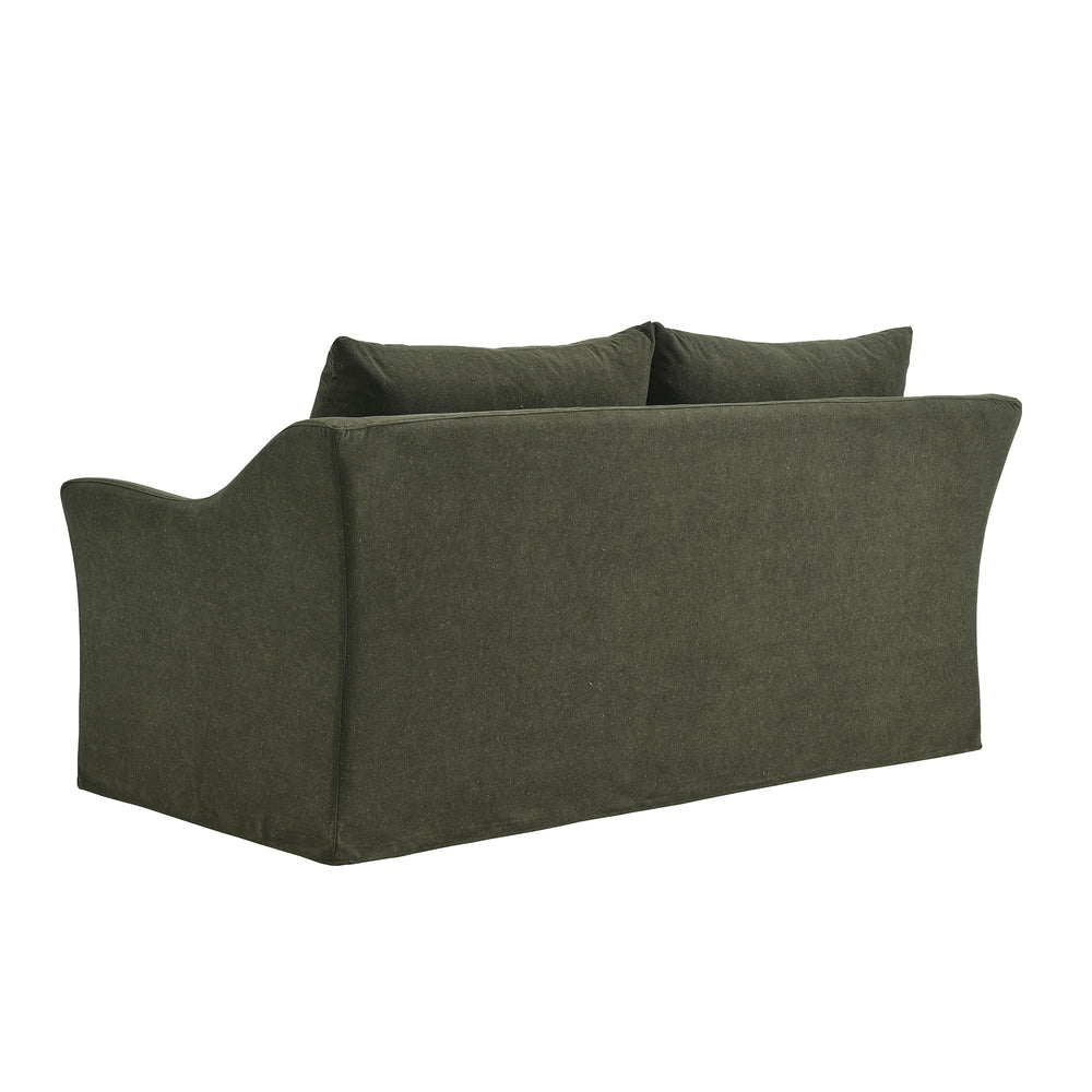 Somerset 70" Linen Blend Slipcovered Loveseat in Sage