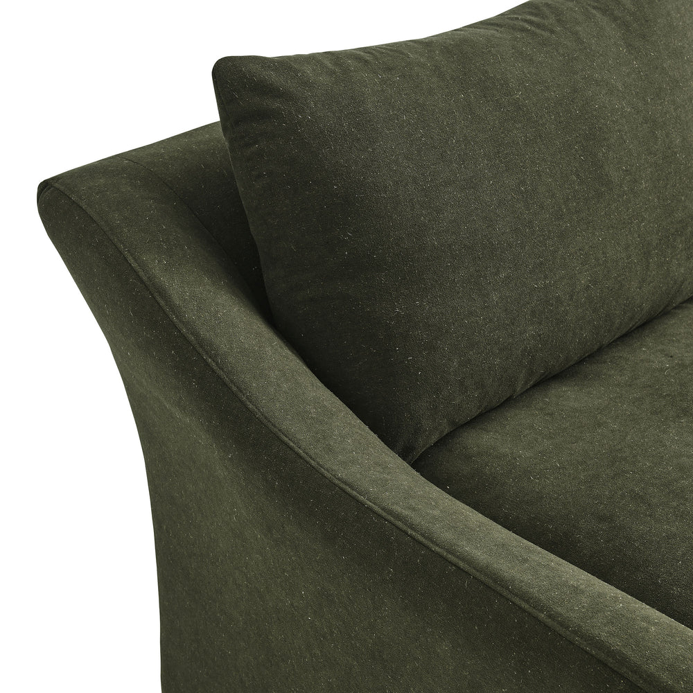 Somerset 70" Linen Blend Slipcovered Loveseat in Sage