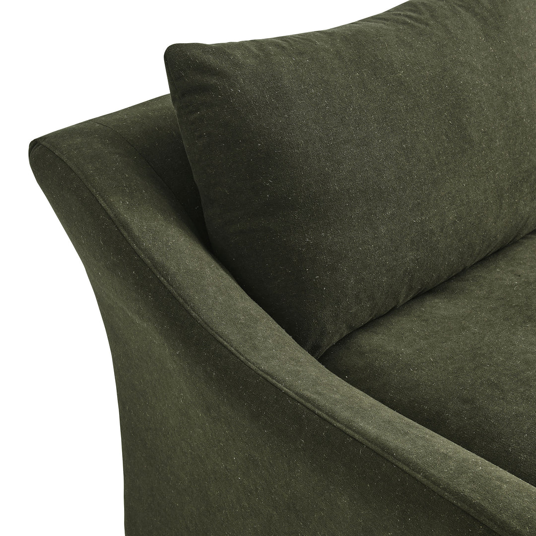 Somerset 70" Linen Blend Slipcovered Loveseat in Sage
