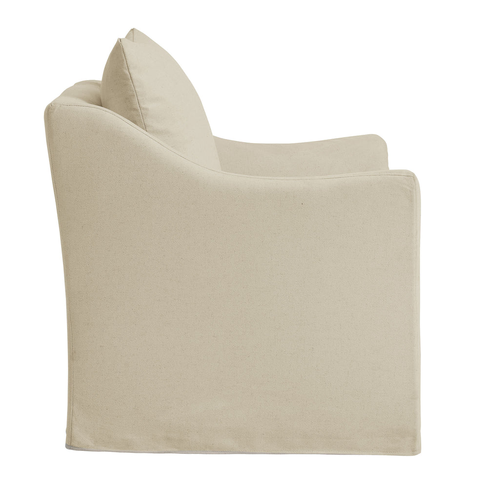 Somerset Linen Blend Slipcovered Armchair in Linen