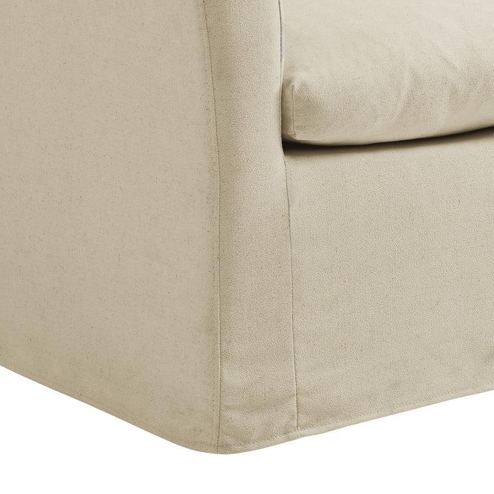 Somerset Linen Blend Slipcovered Armchair in Linen