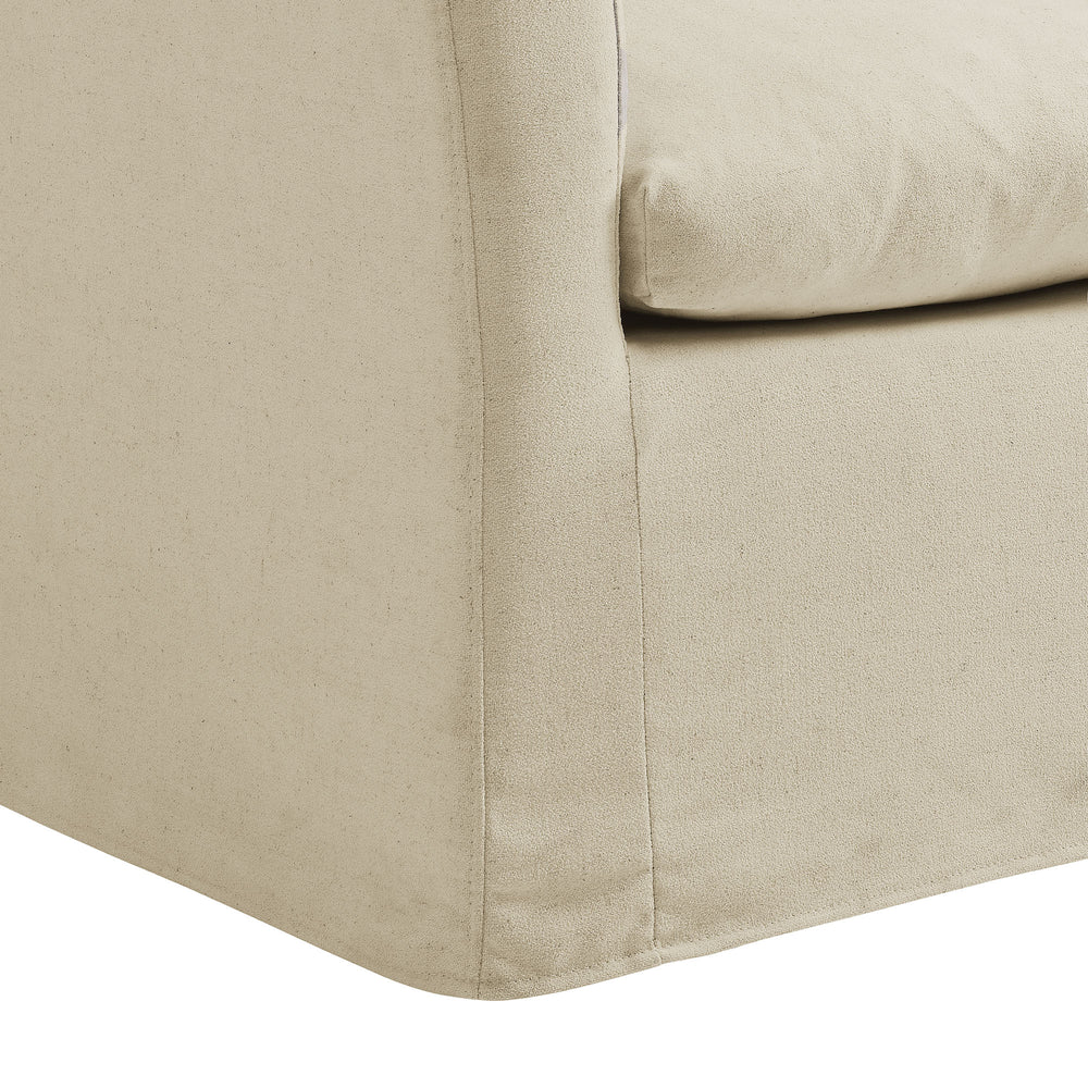 Somerset Linen Blend Slipcovered Armchair in Linen