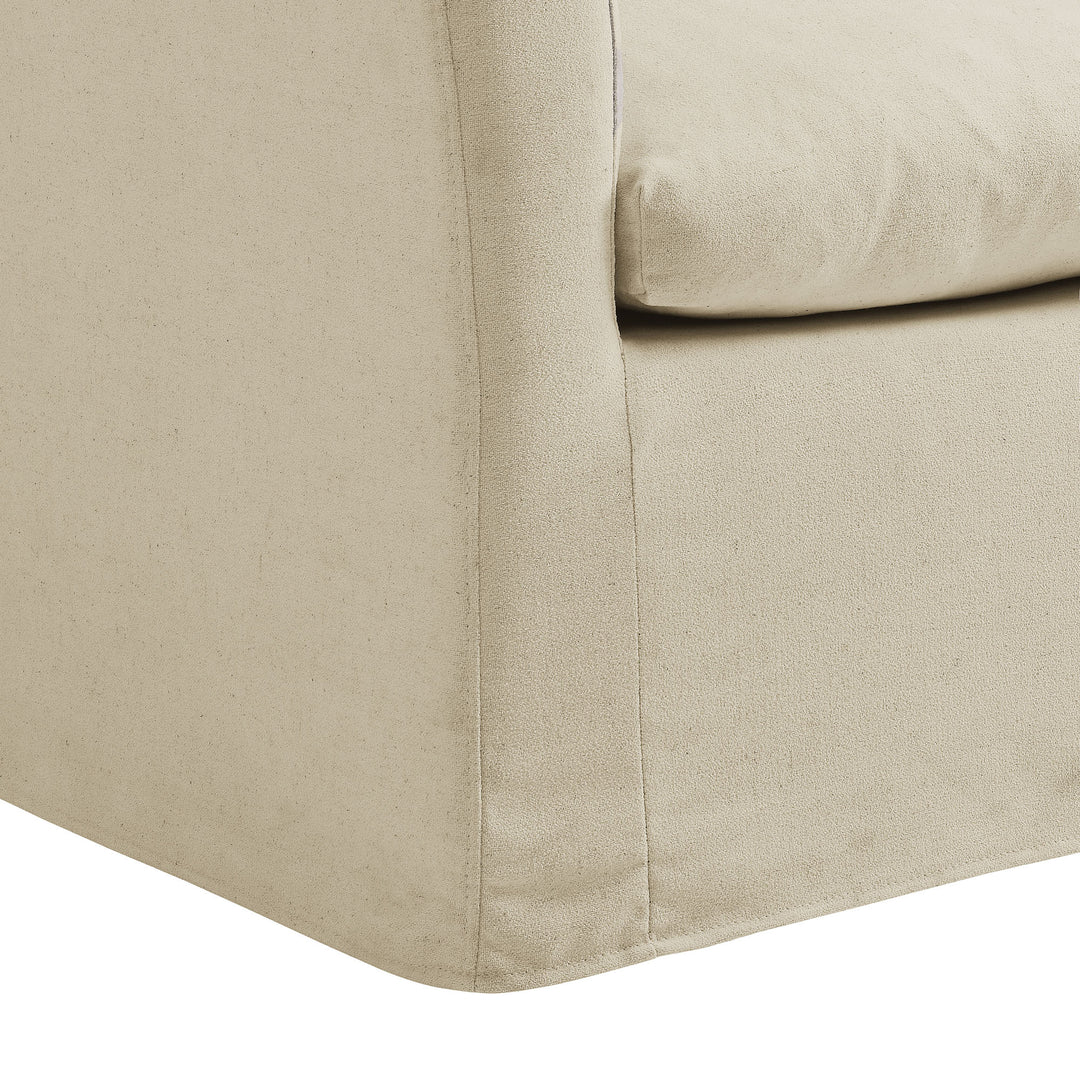 Somerset Linen Blend Slipcovered Armchair in Linen