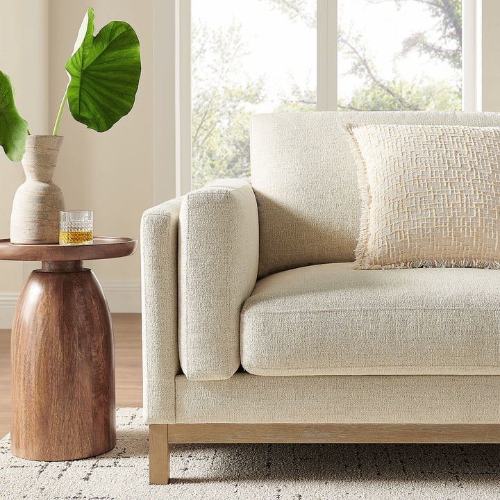 Roscoe 81 inch Fabric Sofa in Ivory