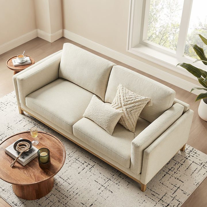 Roscoe 81 inch Fabric Sofa in Ivory