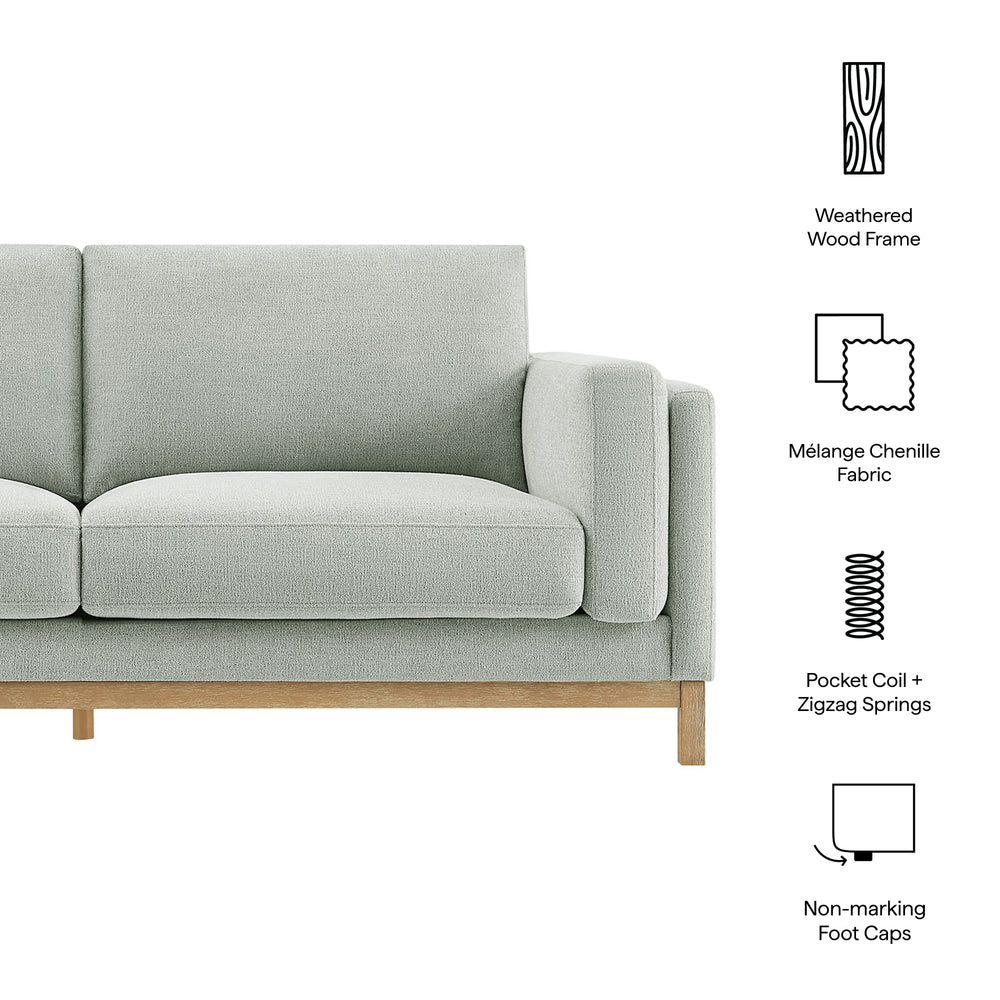 Roscoe 81 inch Fabric Sofa in Mist