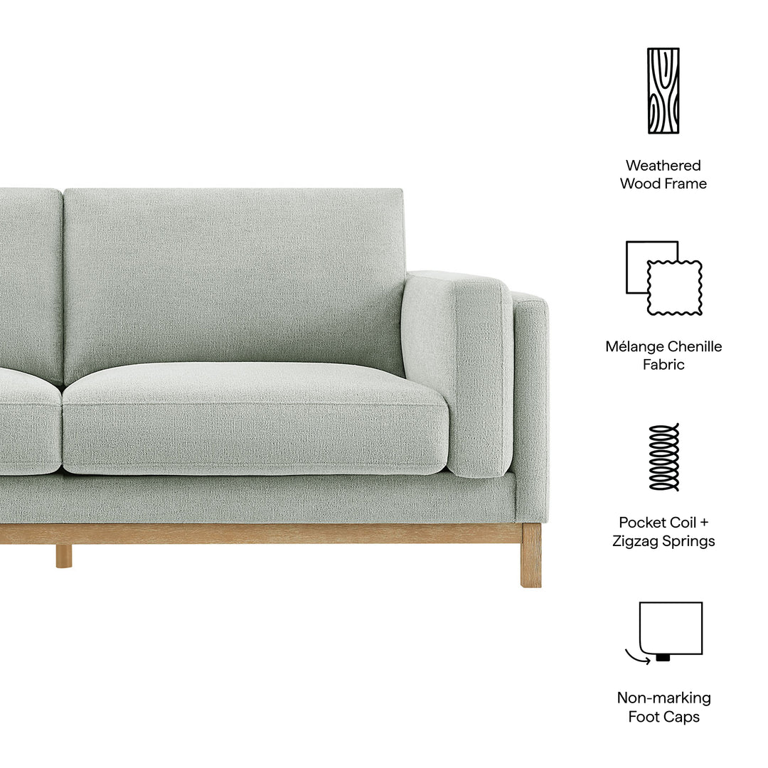 Roscoe 81 inch Fabric Sofa in Mist
