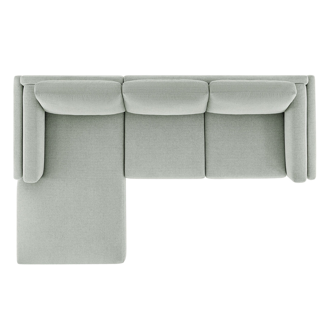 Roscoe Left-Facing Fabric Sectional Sofa with Chaise in Mist