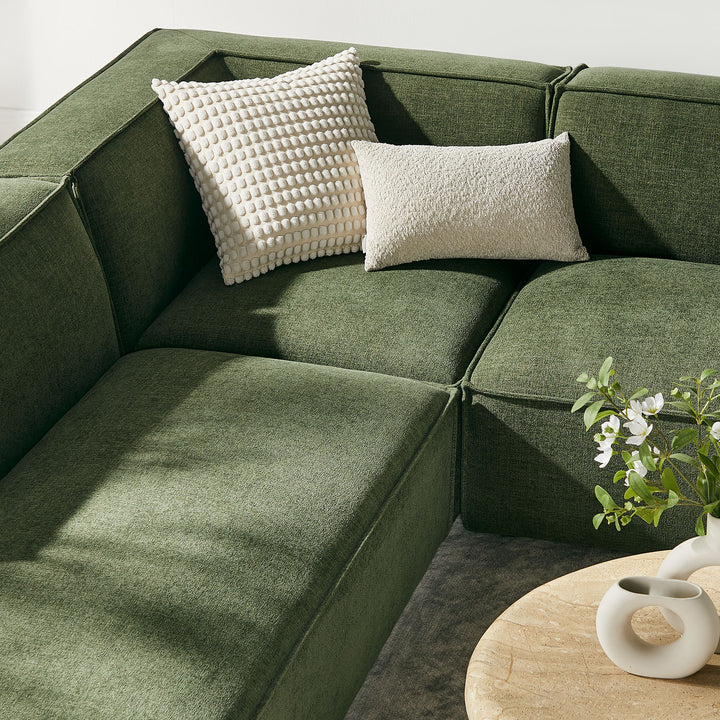 Restore 6-Piece Performance Fabric Upholstered U-Shaped Sectional Sofa in Foliage