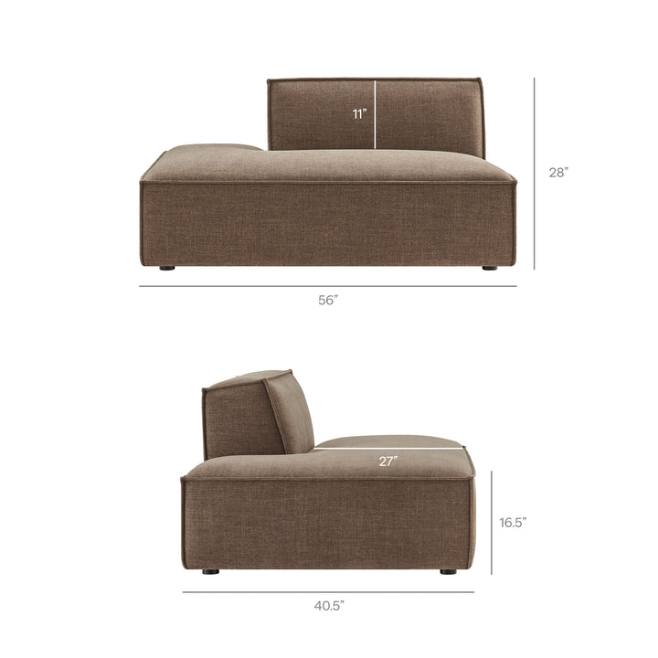 Restore 6-Piece Performance Fabric Upholstered U-Shaped Sectional Sofa in Mocha