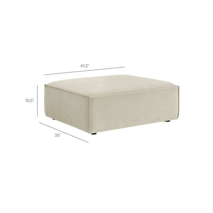Restore 6-Piece Performance Fabric Upholstered Modular Sectional Sofa in Ecru