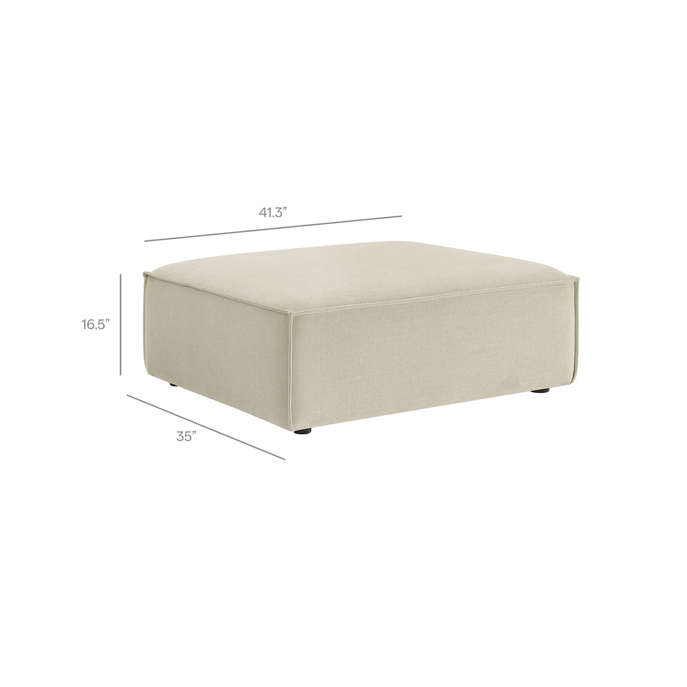 Restore 6-Piece Performance Fabric Upholstered Modular Sectional Sofa in Ecru
