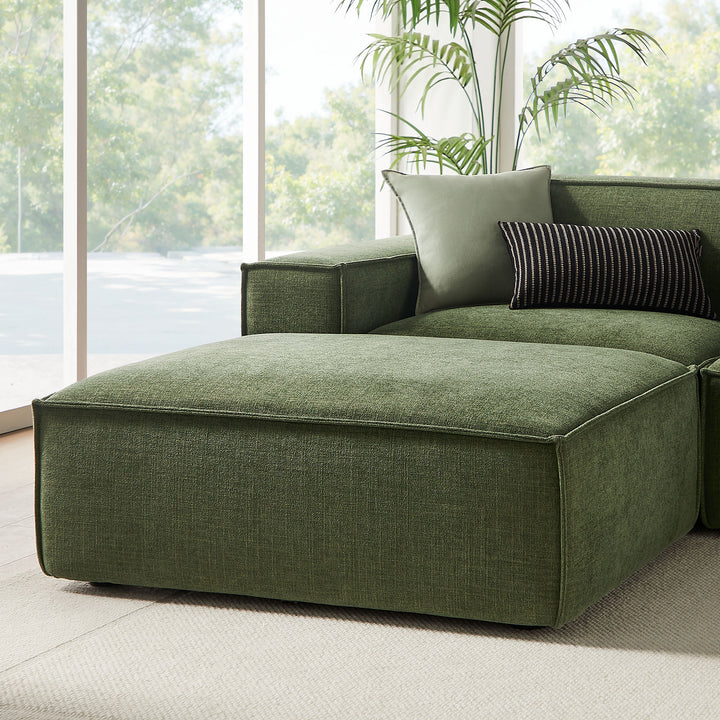 Restore 6-Piece Performance Fabric Upholstered Modular Sectional Sofa in Foliage