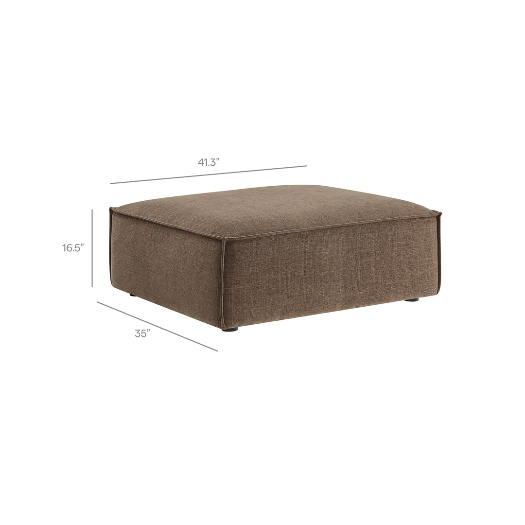 Restore 6-Piece Performance Fabric Upholstered Modular Sectional Sofa in Mocha